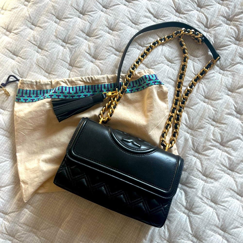 Tory Burch Small Fleming Bag—excellent condition.